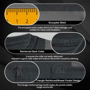Camisetas de Seguridad para Hombre, 100% Poliéster, Reflectantes, Fluorescentes, ANSI Clase 1, con Luz LED Intermitente, Impermeables, Transpirables, de Manga Larga - Product Image 3