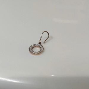 Pendientes de Oro de 14K con Diamantes Cultivados en Laboratorio, Diseño Circular, 0.22ctw, Certificados por IGI, Pequeños Diamantes Colgantes, Joyería Minimalista para Mujer - Product Image 2