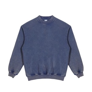 Men's Unisex Winter Casual Sweatshirt High Quality Distressed Wholesale Heavyweight 350g Acid <b>Washed</b> Oversized - Product Image 6