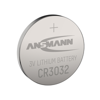ANSMANN - Pilas de Botón de Litio CR3032 de 500 mAh al por Mayor para Control Remoto, Electrodomésticos, Juguetes, Relojes, Alta Densidad de Energía