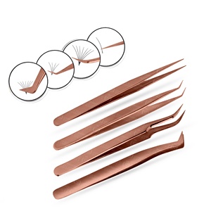 Pince à cils en acier inoxydable de haute qualité, prise lisse et pointue, vente en gros - Product Image 5