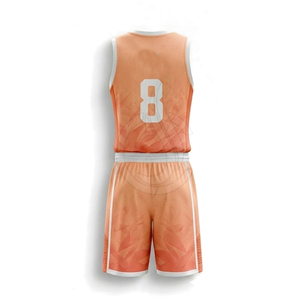 Ensemble d'uniformes de basketball en polyester de haute qualité, respirant et léger, avec maillot et short assortis pour les joueurs actifs - Product Image 3