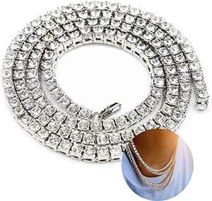 Cadena de Hip Hop Iced Out de 3mm 4mm 5mm, Oro Plata CZ, Cadena Tenis, Joyería de Moda Unisex para Hombres y Mujeres - Product Image 6