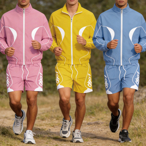 Comfortable Custom Design Custom Outdoor Vacation Fashion Windproof Jogger Running Sportswear Casual Lightweight Windbreaker Set - Product Image 6