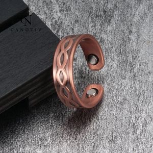 Bague magnétique en cuivre durable à extrémités ouvertes – Bague personnalisée de qualité supérieure, gravée à la main, en vente - Product Image 1