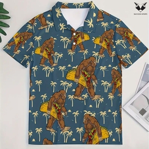 Latest Design Men Wear Shirts, Sublimation Print <b>Short</b> <b>Sleeve</b> <b>Button</b>-<b>Up</b> Beach Style Shirts Printed Men's Shirt - Product Image 5