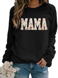 Women <b>Hoodies</b> New Quality Ladies autumn and winter loose casual comfortable <b>Mama</b> letter pattern printed thick long sleeved - Product Image 1