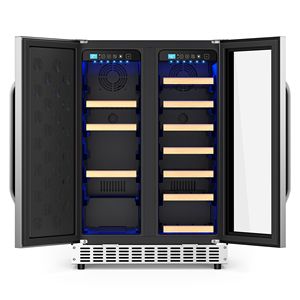 Frigorifero per Vini e Bevande da Incasso a Doppia Zona di Temperatura da 24 Pollici per Conservare le Tue Collezioni - Product Image 4