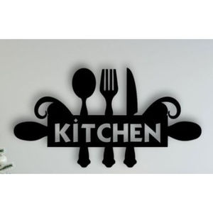 สีดำเคลือบผงคุณภาพเยี่ยม ผลิตจากโลหะ ดีไซน์สวยงาม ขนาดและตัวอักษรปรับแต่งได้ มีตะขอและที่แขวน - Product Image 1