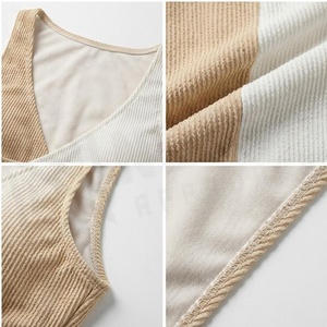 Women's Color Blocking Ribbed Bikini Set <b>Crossed</b> Halter <b>Top</b> High Waist Bottoms Stretch Knitted Swimwear - Product Image 4