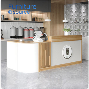 Elegante y moderno Escritorio de recepción de madera maciza, duradero, de alta calidad, para oficina, vestíbulo, armario de almacenamiento de la fábrica de muebles de Vietnam - Product Image 3