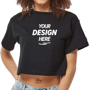 Camiseta Corta de Mujer para Verano, Moda Lisa con Cuello Redondo, Manga Corta, Ajustada, Elástica, de Punto - Product Image 4