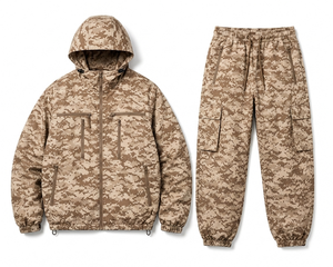 Outdoor Waterproof Camouflage <b>jacket</b> for men <b>Camo</b> Hunting Shooting <b>Jacket</b> and Hoodies Set Suitable for Hiking Outdoor Camping - Product Image 2