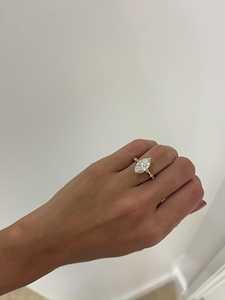 3Ct <b>Diamond</b> Engagement <b>Ring</b> Marquise Lab Grown 14k Solid Gold Minimalist Wedding Modern Luxury Fine Jewelry Bulk Factory Price - Product Image 2