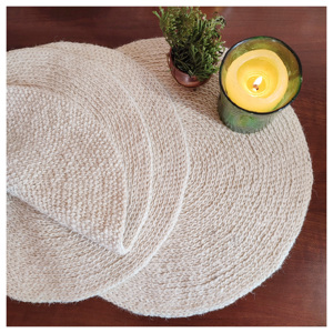 Bohemian Style <b>Rectangle</b> Table Mat Kitchen Dining <b>Placemat</b> Woven Jute <b>Placemats</b> Embroidery Boho Pattern Cotton Linen Mats - Product Image 6