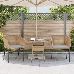 Sedia da Giardino in Rattan PE Marrone con Telaio in Acciaio Verniciato a Polvere, Misura Standard - Product Image 3