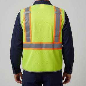 Gilet de sécurité réfléchissant haute visibilité OEM, vêtements de travail légers et protecteurs pour une utilisation industrielle et routière - Product Image 4