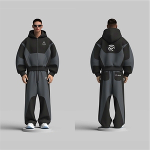 Chándal Oversize de Algodón con Paneles de Felpa para Hombre - Product Image 4