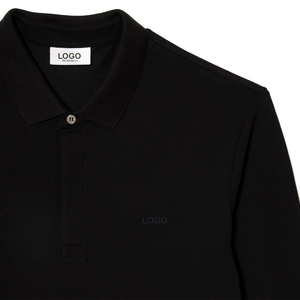 Nueva Camisa de Hombre de Manga Larga, Tejida en Algodón Piqué Elástico, Puños Acanalados, Corte Regular, Transpirable, Suave, Cómoda para Uso Diario, Estilo Casual - Product Image 5