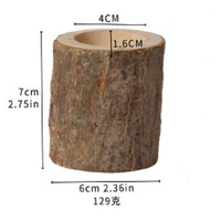 Porte-bougie en bois DIY - Ornement de table cylindrique en bois pour la décoration de fêtes et de la maison