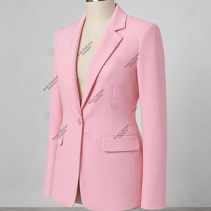 Personnalisé | ALPHA |   Blazer Sorority AKA pour femmes, vêtements grecs de sororité, blazer rose léger avec logo brodé, manteaux décontractés - Product Image 3