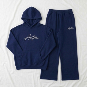 Oem Custom Fleece Tracksuit Casual Heavyweight Hoodie and Flared <b>Sweat</b> <b>Pant</b> Two Piece Custom Logo Baggy Tracksuit <b>for</b> <b>Men</b> - Product Image 4