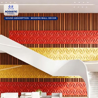 Panneau mural acoustique 3D à rayures verticales bicolores raffinées, sans formaldéhyde, insonorisant, réduction du bruit pour salon et chambre à coucher
