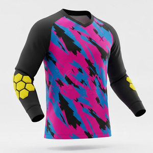 Durable Breathable Plus Size <b>Long</b> Sleeve Football Goalkeeper Jersey for Men-Athletic Training & <b>Matches</b> - Product Image 2