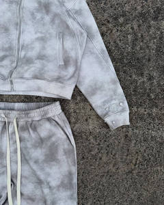 Conjunto de Sudadera con Cordón y Pedrería, Estilo Lavado Ácido, para Hombre - Product Image 5