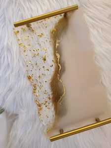 Indian Manufactured Epoxy Resin Serving Tray Elegant Handmade Home Decor for Coffee <b>Table</b> <b>Vanity</b> Available for Wholesale - Product Image 6