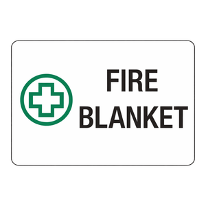 Señal de seguridad Brady Fire Blanket Sign de alta visibilidad y duradera para uso en interiores y exteriores - Product Image 1