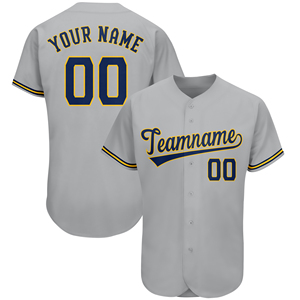 Maillot de baseball personnalisé pour homme, bleu marine, nom de l'équipe 00, impression sublimée, logo frontal, manches courtes, coupe classique, anti-humidité - Product Image 3