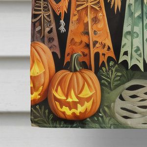 Bandera de Casa de Halloween de poliéster Multicolor grande, esqueletos espeluznantes, Papel Picado, manga de porche, poste decorativo, cartel de pared - Product Image 4