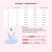 Robe tutu pour enfants filles de 2 à 14 ans avec pince à cheveux et bandeau pour la danse classique