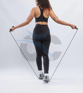 ORCAFITS Women's <b>Black</b> Racerback Crop Top High Waist Yoga Leggings Set Seamless Full Length Activewear Sweat-Wicking Breathable - Product Image 5