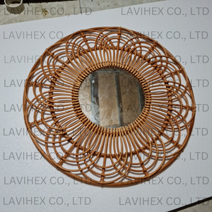 Handwicker mây tự nhiên ven biển biển rùa tường gương gương trang trí nội thất tường phòng khách giá bán buôn từ Việt Nam - Product Image 5