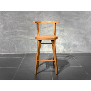 Taburete de Bar Gin en Madera de Teca Maciza para Isla de Cocina y Hotel - Product Image 2