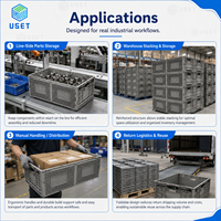 Caisse logistique pliable en plastique recyclable UGET en PP, conteneur de stockage et de transport pharmaceutique