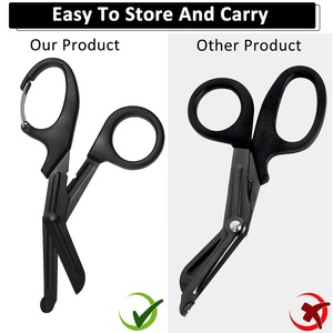 Green Handle Stainless Steel Manual Nursing Trauma Cutting <b>Tool</b> EMT Medical Shears Top Rated First Responder Scissors - Product Image 5