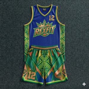 Men’s Football Training <b>Uniform</b> REXFIT SPORTS Jersey Athletic Basketball <b>Uniform</b> Sleeveless Jersey and Shorts <b>Custom</b> Sports - Product Image 6