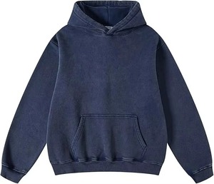 เสื้อฮู้ดดี้ผู้ชายสไตล์วินเทจ ย้อมสีแบบแอซิดวอช ผ้าฝ้าย 100% พิมพ์ลาย DTG กันหด ซับในอย่างดี ใส่ได้ในฤดูหนาว ทรงลำลอง น้ำหนักมาก แบบเรกูลาร์ฟิต ขายส่ง - Product Image 1