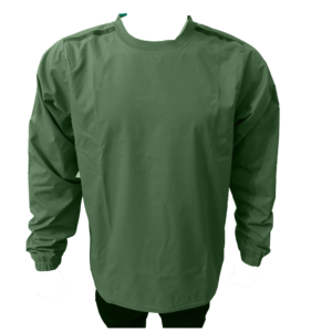 <b>Men's</b> Green <b>Long</b> Sleeve Crew Neck Pullover Casual Top Solid Color Polyester Autumn Wear Regular Fit - Product Image 1