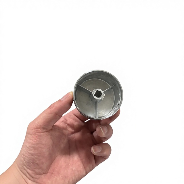 Silver Knurled Aluminum Alloy Volume Knob High Precision CNC Machined Rotary Knob for Potentiometer & Encoder