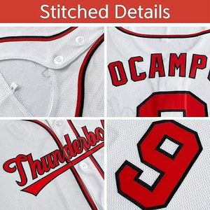 Custom pinstripe baseball team Quick dry breathable <b>shirt</b> Pinstripe name and number jersey - Product Image 3
