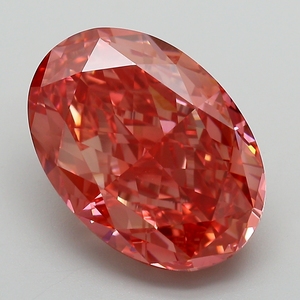 Diamant rose vif fantaisie certifié IGI, cultivé en laboratoire, taille ovale, diamant non monté pour la vente en gros de bijoux fins - Product Image 5
