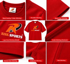 Camiseta Deportiva Roja Personalizada con Logotipo Frontal, Cuello Redondo, Manga Corta, 180 Gramos, Estilo Deportivo para Uso en Grupo - Product Image 4