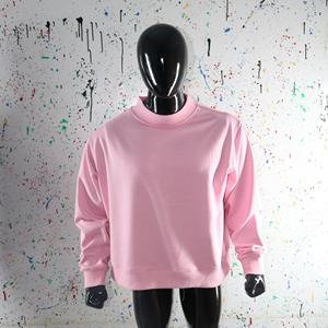 Sudadera rosa con cuello alto 100% algodón, sudadera de cuello ancho URBAN PRODUCTIONS - Product Image 3