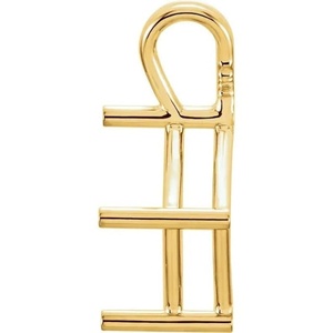 Genuine 925 Sterling Silver <b>Square</b> 4 Prong Basket Pendant Mounting in Semi Mount Gemstone Pendant Setting Wholesale Jewelry - Product Image 4