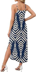 Robes longues de plage pour femmes, robes d'été décontractées, bretelles spaghetti, style vacances hawaïennes - Product Image 3