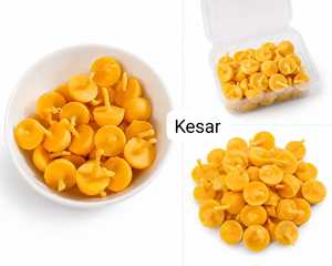 Pure Cow Ghee Fragrance Battis Kesar Scented <b>Candle</b> Chips Yellow Wax Aromatherapy <b>Candle</b> Crystals Bulk for Home Decor - Product Image 3